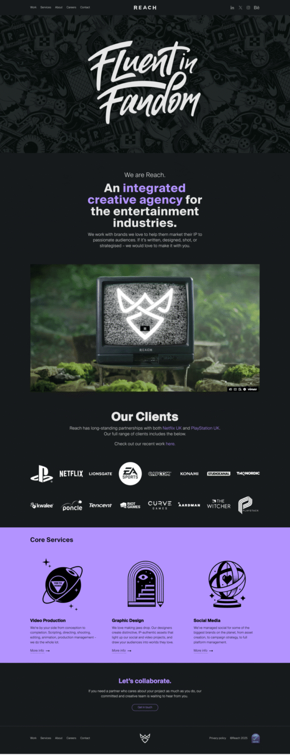 We are reach website preview